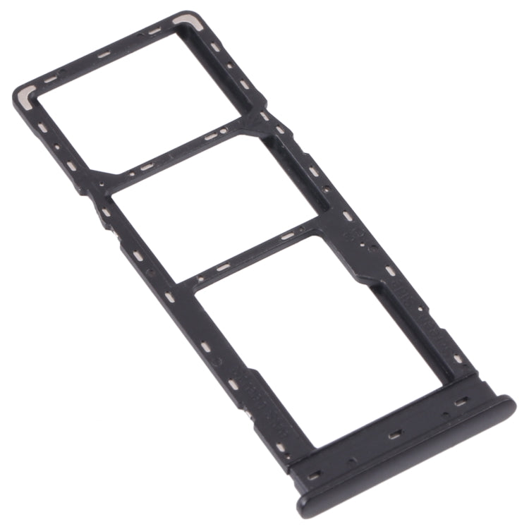 For Tecno Spark 7 Pro SIM Card Tray + SIM Card Tray + Micro SD Card Tray (Black) - Card Tray by PMc TechLife | Online Shopping South Africa | PMc TechLife | Buy Now Pay Later Mobicred