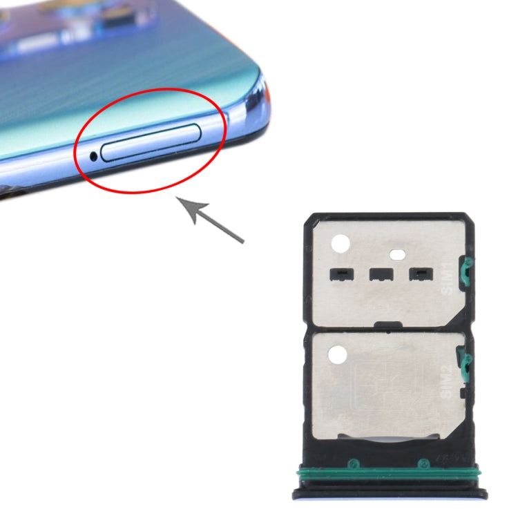 For OPPO Reno7 5G China / Reno7 5G SIM Card Tray + SIM Card Tray + Micro SD Card Tray (Blue) - Card Socket by PMc TechLife | Online Shopping South Africa | PMc TechLife | Buy Now Pay Later Mobicred