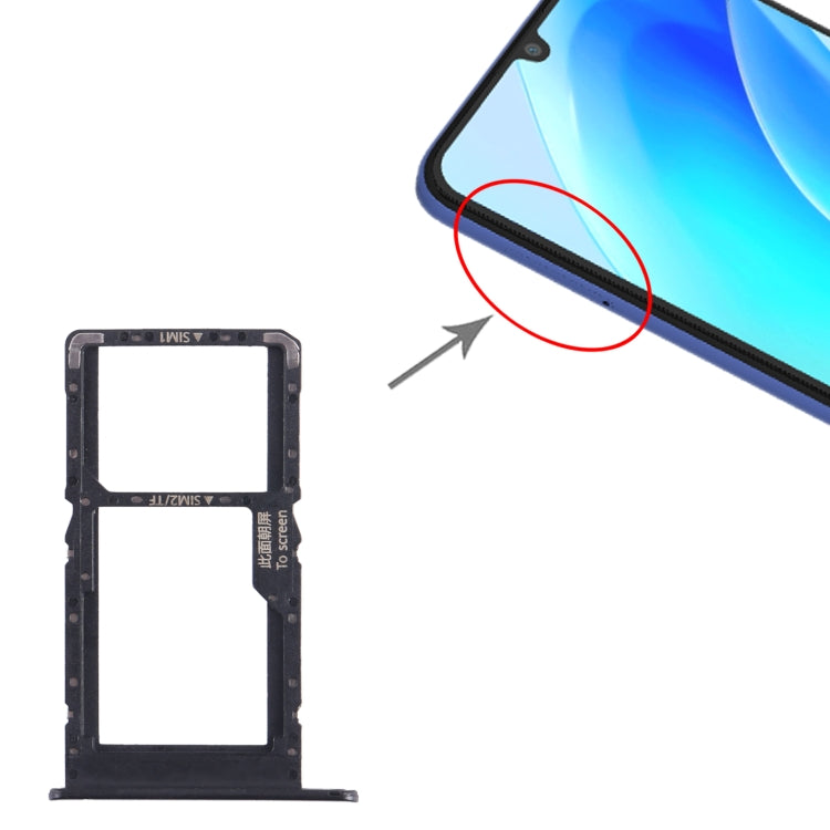 For Huawei nova Y70 Plus SIM + SIM / Micro SD Card Tray (Black) - Card Socket by PMc TechLife | Online Shopping South Africa | PMc TechLife | Buy Now Pay Later Mobicred