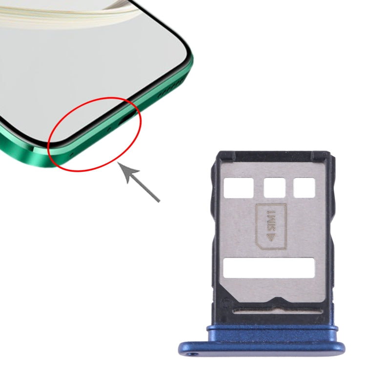 For Huawei nova 10Z SIM Card Tray (Blue) - Card Socket by PMc TechLife | Online Shopping South Africa | PMc TechLife | Buy Now Pay Later Mobicred