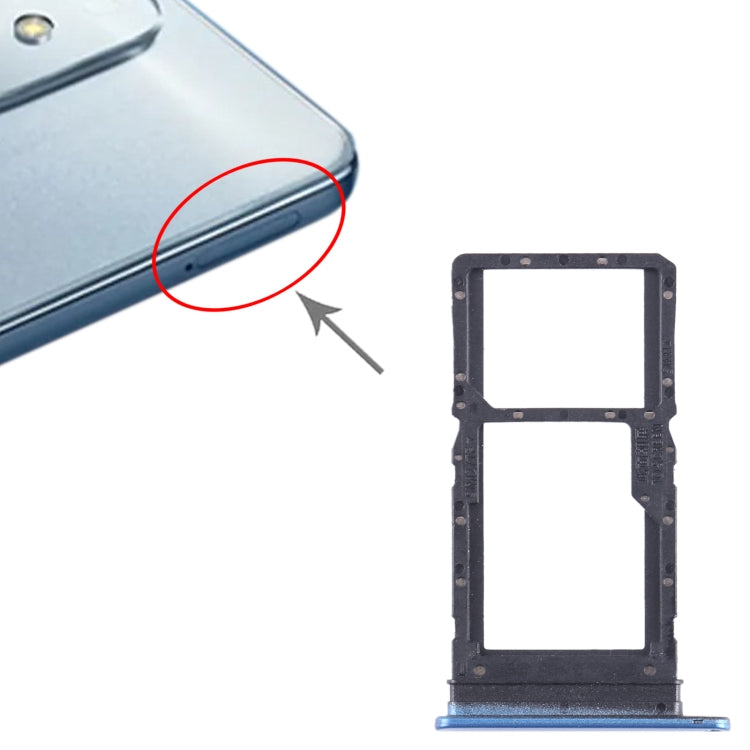 For Honor Play6T SIM + SIM / Micro SD Card Tray (Blue) - Card Socket by PMc TechLife | Online Shopping South Africa | PMc TechLife | Buy Now Pay Later Mobicred