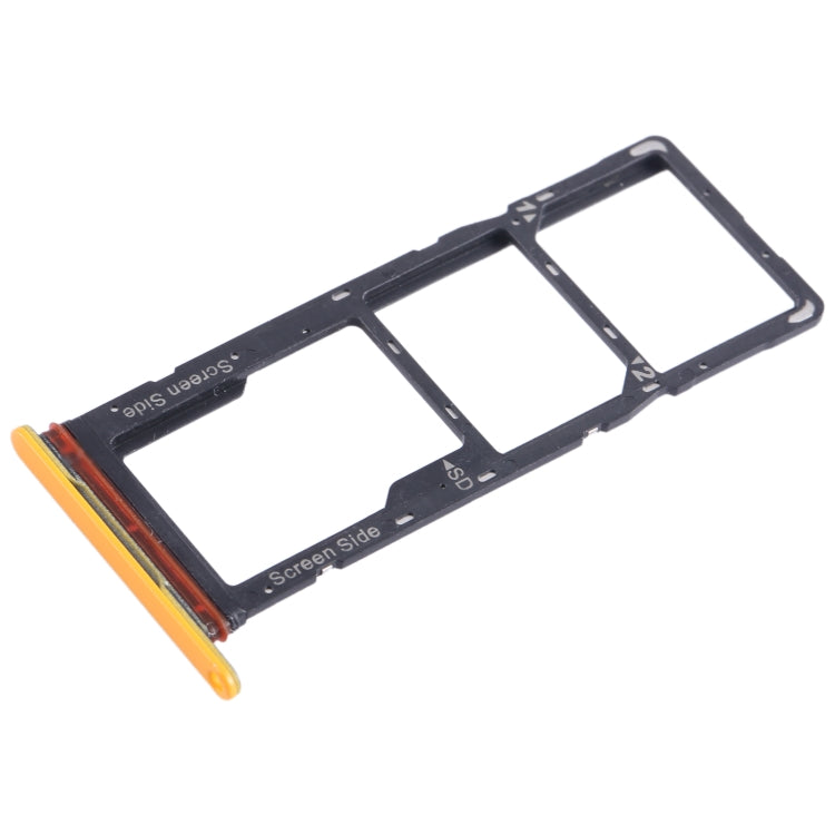 For Tecno Spark Go 2023 BF7n SIM Card Tray + SIM Card Tray + Micro SD Card Tray (Yellow) - free shipping - PMC TechLife - Order now!