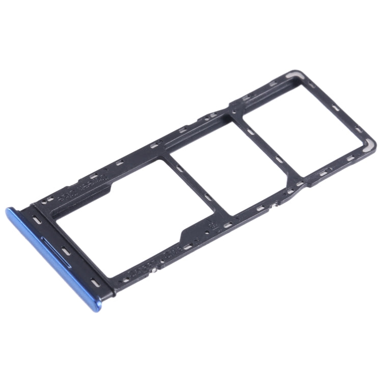 For Tecno Spark 10 SIM Card Tray + SIM Card Tray + Micro SD Card Tray (Blue) - Card Tray by PMC TechLife | Online Shopping South Africa | PMC TechLife | Buy Now Pay Later Mobicred