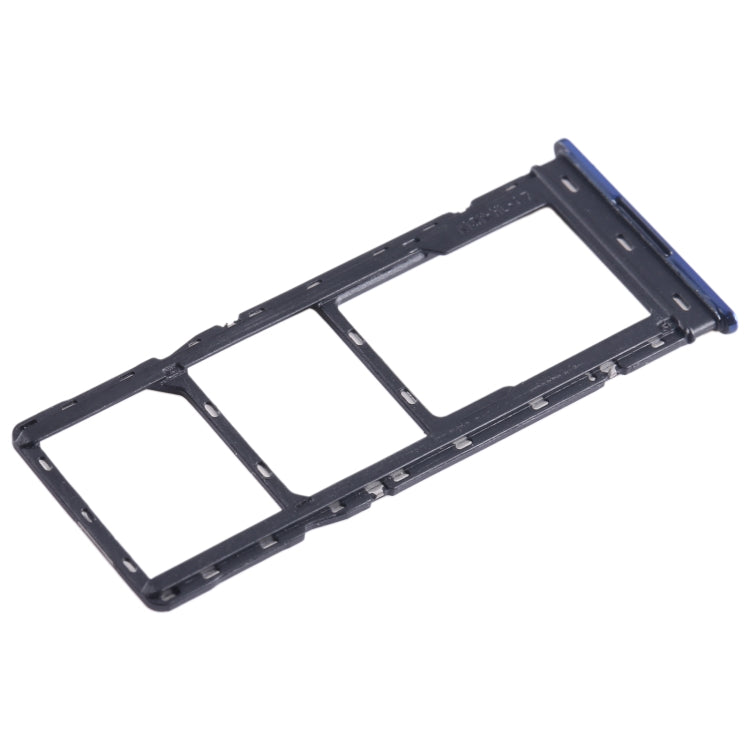 For Tecno Spark 10 SIM Card Tray + SIM Card Tray + Micro SD Card Tray (Blue) - Card Tray by PMC Jewellery | Online Shopping South Africa | PMC Jewellery