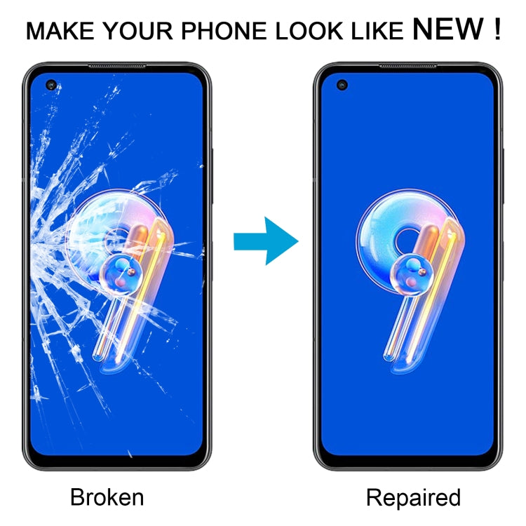 For ASUS ZenFone 9 ZS696KS Front Screen Outer Glass Lens with OCA Optically Clear Adhesive - Outer Glass Lens by PMC TechLife | Online Shopping South Africa | PMC TechLife