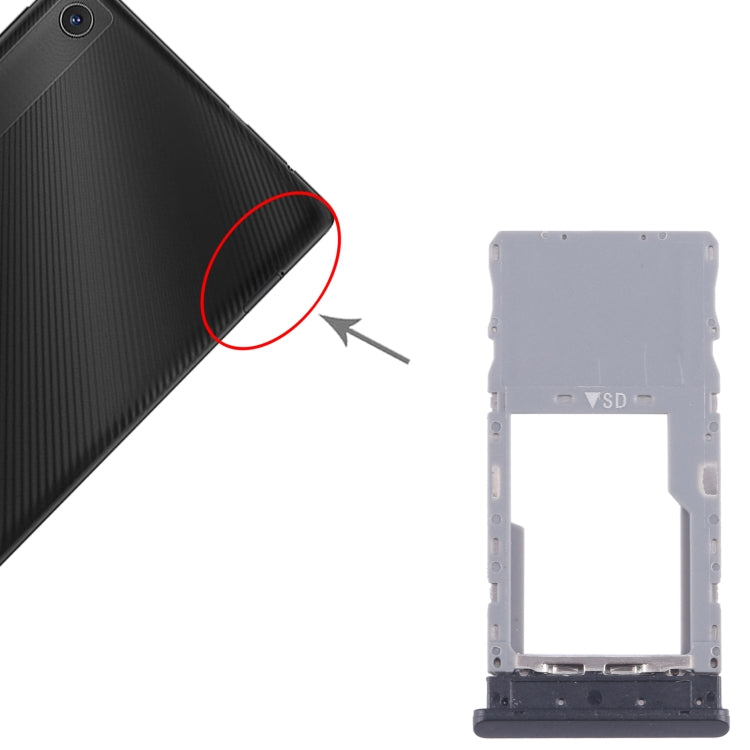 For TCL Tab 8 4G Original Micro SD Card Tray (Black) - free shipping - PMC Jewellery - Order now!