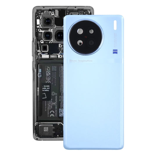 For vivo X90 Battery Back Cover with Camera Lens Cover(Blue) - Back Cover by PMC Jewellery | Online Shopping South Africa | PMC Jewellery | Buy Now Pay Later Mobicred