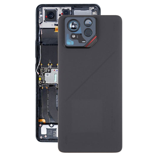 For Asus ROG Phone 9 Pro 5G Original Glass Battery Back Cover with Camera Frame(Matte Black) - Back Cover by PMC Jewellery | Online Shopping South Africa | PMC Jewellery | Buy Now Pay Later Mobicred