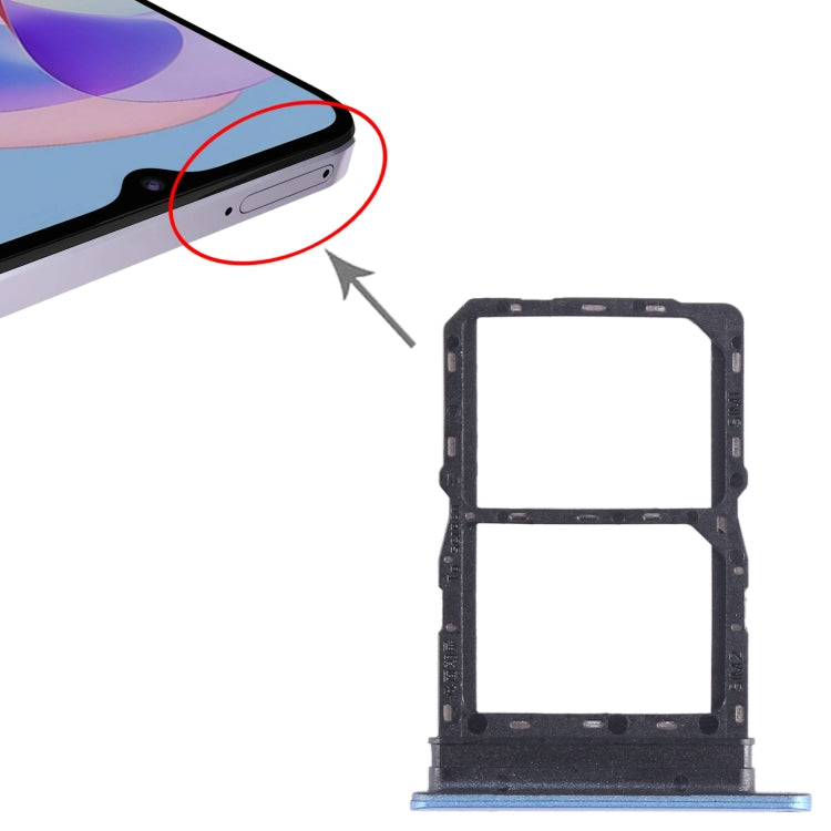 For Honor Play 40 Plus SIM + SIM Card Tray (Blue) - Card Socket by PMc TechLife | Online Shopping South Africa | PMc TechLife | Buy Now Pay Later Mobicred
