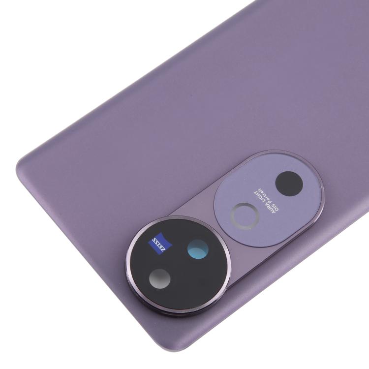 For vivo V40 Battery Back Cover with Camera Lens Cover(Purple) - Back Cover by PMC TechLife | Online Shopping South Africa | PMC TechLife | Buy Now Pay Later Mobicred