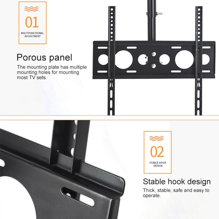 26-60 inch Universal Height & Angle Adjustable Single Screen TV Wall-mounted Ceiling Dual-use Bracket, Retractable Range: 0.5-1m - TV Brackets & Mounts by PMC Jewellery | Online Shopping South Africa | PMC Jewellery | Buy Now Pay Later Mobicred