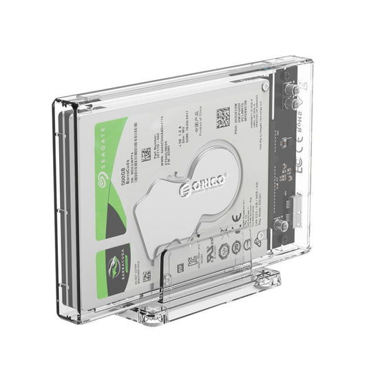 ORICO 2159U3 2.5 inch Transparent USB3.0 Hard Drive Enclosure with Stand - HDD Enclosure by ORICO | Online Shopping South Africa | PMC Jewellery | Buy Now Pay Later Mobicred