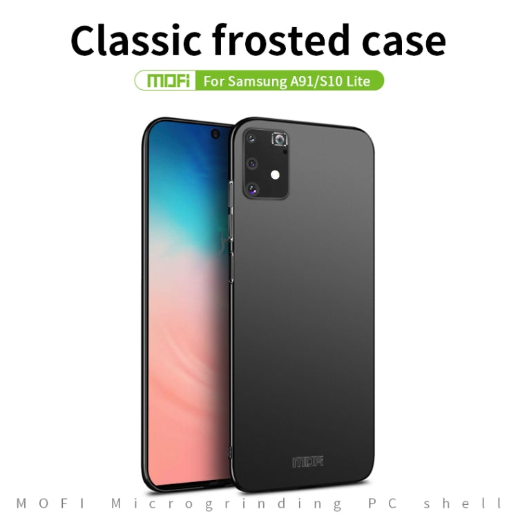 For Samsung Galaxy A91/S10Lite MOFI Frosted PC Ultra-thin Hard C(Black) - Galaxy Phone Cases by MOFI | Online Shopping South Africa | PMC Jewellery