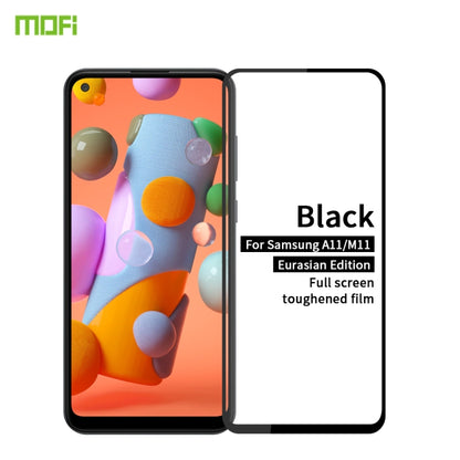 For Samsung Galaxy A11 / M11(EU) MOFI 9H 2.5D Full Screen Tempered Glass Film(Black) - Galaxy Tempered Glass by MOFI | Online Shopping South Africa | PMC Jewellery