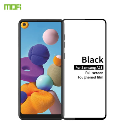 For Samsung Galaxy A21 MOFI 9H 2.5D Full Screen Tempered Glass Film(Black) - Galaxy Tempered Glass by MOFI | Online Shopping South Africa | PMC Jewellery