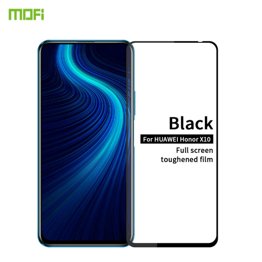 For Huawei Honor X10 MOFI 9H 2.5D Full Screen Tempered Glass Film(Black) - Honor Tempered Glass by MOFI | Online Shopping South Africa | PMC Jewellery