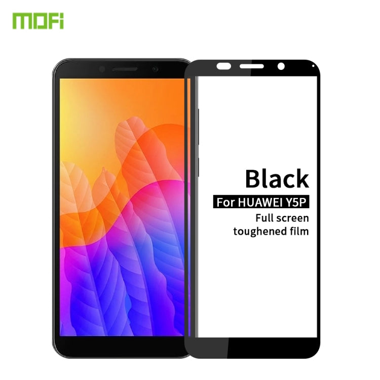 For Huawei Y5P/Y5 Prime MOFI 9H 2.5D Full Screen Tempered Glass Film(Black) - Huawei Tempered Glass by MOFI | Online Shopping South Africa | PMC Jewellery