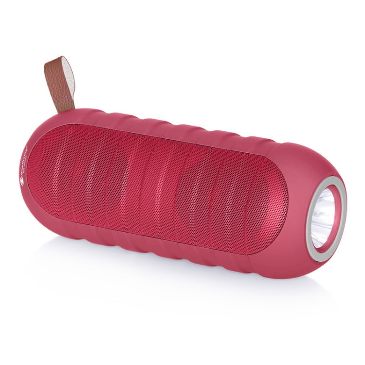 NewRixing NR-3025L Portable Stereo Wireless Bluetooth Speaker with LED Flashlight & TF Card Slot & FM, Built-in Microphone(Red) - Desktop Speaker by NewRixing | Online Shopping South Africa | PMC Jewellery | Buy Now Pay Later Mobicred