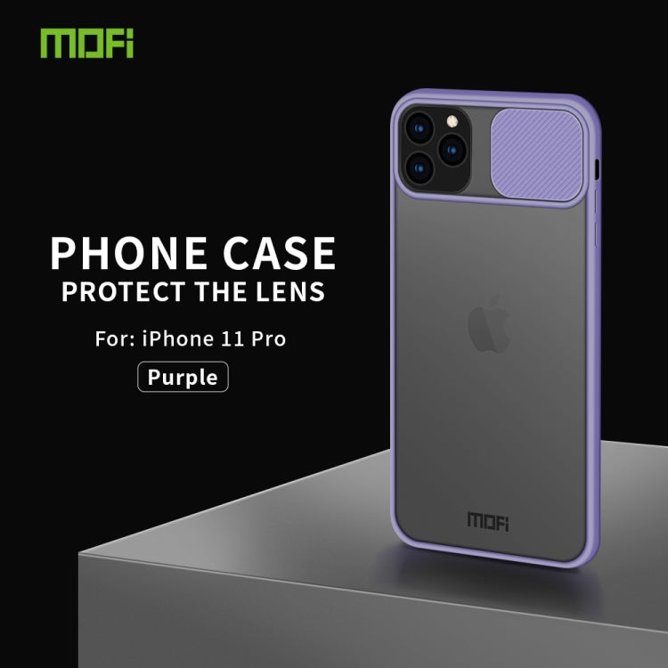 For iPhone 11 Pro MOFI Xing Dun Series Translucent Frosted PC + TPU Privacy Anti-glare Shockproof All-inclusive Protective Case(Purple) - iPhone 11 Pro Cases by MOFI | Online Shopping South Africa | PMC Jewellery