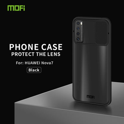 For Huawei nova 7 MOFI Xing Dun Series PC + TPU Anti-peep Waterproof And Anti-drop All-inclusive Protective Shell, Translucent Frosted(Black) - Huawei Cases by MOFI | Online Shopping South Africa | PMC Jewellery