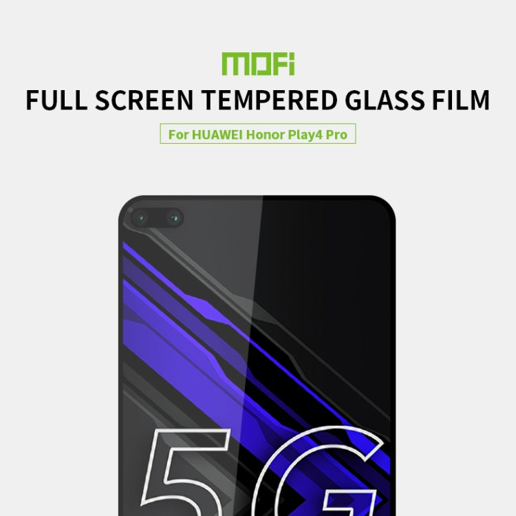 For Huawei Honor Play4 Pro MOFI 9H 2.5D Full Screen Tempered Glass Film(Black) - Honor Tempered Glass by MOFI | Online Shopping South Africa | PMC TechLife | Buy Now Pay Later Mobicred