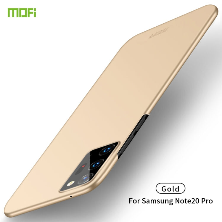 For Samsung Galaxy Note20 Ultra MOFI Frosted PC Ultra-thin Hard Case(Gold) - Galaxy Note20 Ultra Cases by MOFI | Online Shopping South Africa | PMC TechLife