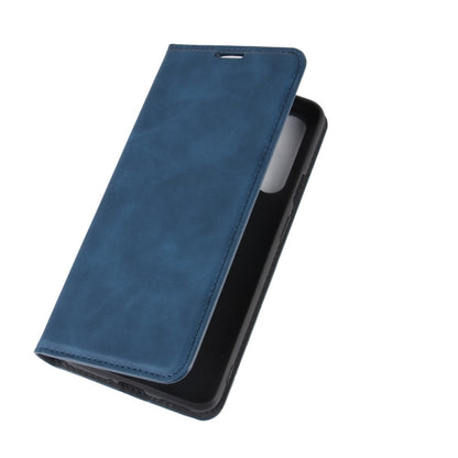 For OnePlus Nord Retro-skin Business Magnetic Suction Leather Case with Holder & Card Slots & Wallet(Dark Blue) - OnePlus Cases by PMC Jewellery | Online Shopping South Africa | PMC Jewellery