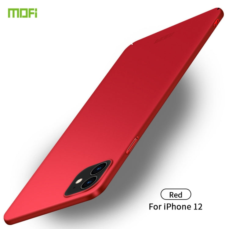 For iPhone 12 mini MOFI Frosted PC Ultra-thin Hard Case(Red) - iPhone 12 mini Cases by MOFI | Online Shopping South Africa | PMC Jewellery