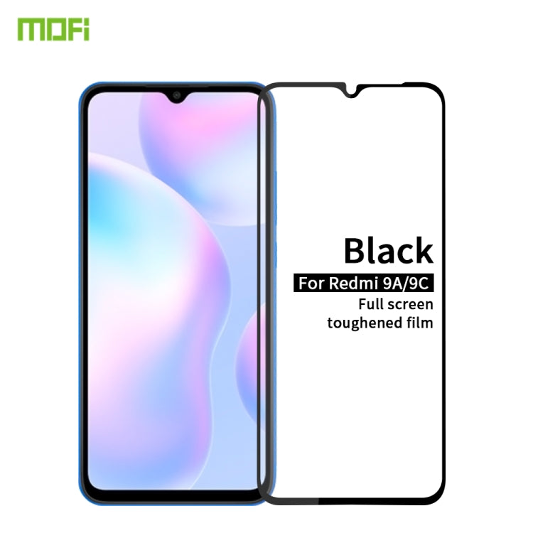 For Xiaomi Redmi 9A/9C MOFI 9H 2.5D Full Screen Tempered Glass Film(Black) -  by MOFI | Online Shopping South Africa | PMC Jewellery