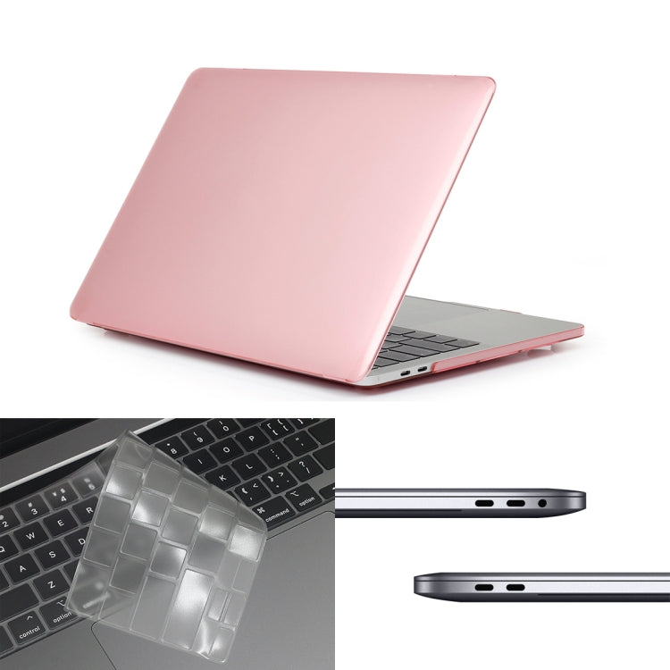 ENKAY Hat-Prince 3 in 1 For MacBook Pro 13 inch A2289 / A2251 (2020) Crystal Hard Shell Protective Case + US Version Ultra-thin TPU Keyboard Protector Cover + Anti-dust Plugs Set(Pink) - MacBook Pro Cases by ENKAY | Online Shopping South Africa | PMC Jewellery | Buy Now Pay Later Mobicred