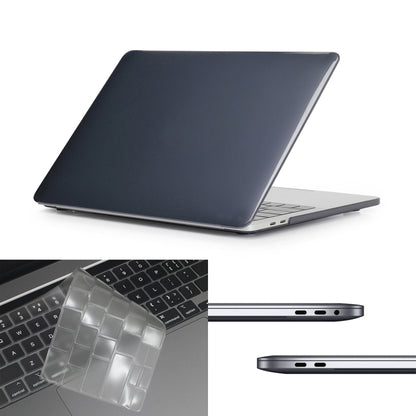 ENKAY Hat-Prince 3 in 1 For MacBook Pro 13 inch A2289 / A2251 (2020) Crystal Hard Shell Protective Case + US Version Ultra-thin TPU Keyboard Protector Cover + Anti-dust Plugs Set(Black) - MacBook Pro Cases by ENKAY | Online Shopping South Africa | PMC Jewellery | Buy Now Pay Later Mobicred