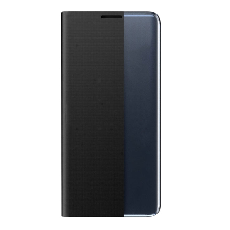 For Samsung Galaxy Note20 Plain Texture Cloth Attraction Flip Holder Leather Phone Case(Silver) - Galaxy Note20 Cases by PMC TechLife | Online Shopping South Africa | PMC TechLife