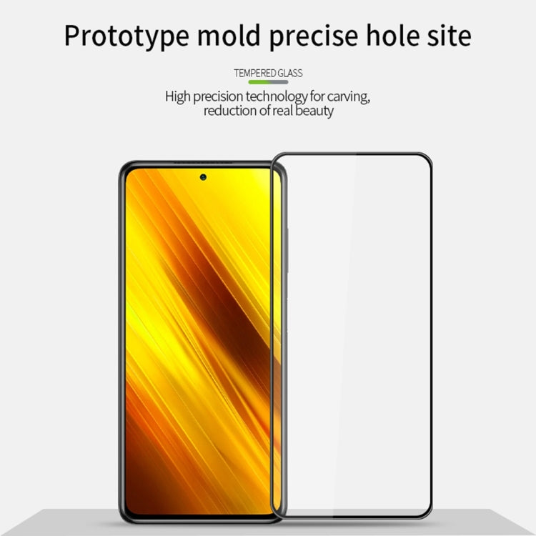 For Xiaomi Poco X3 / X3 NFC MOFI 9H 3D Explosion-proof Curved Screen Tempered Glass Film(Black) -  by MOFI | Online Shopping South Africa | PMC Jewellery