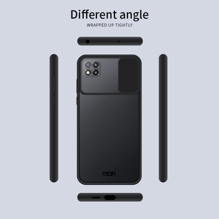 For Xiaomi Poco C3 MOFI Xing Dun Series Translucent Frosted PC + TPU Privacy Anti-glare Shockproof All-inclusive Protective Case(Black) - Xiaomi Cases by MOFI | Online Shopping South Africa | PMC Jewellery | Buy Now Pay Later Mobicred