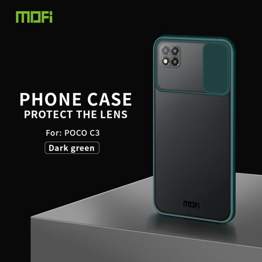 For Xiaomi Poco C3 MOFI Xing Dun Series Translucent Frosted PC + TPU Privacy Anti-glare Shockproof All-inclusive Protective Case(Green) - Xiaomi Cases by MOFI | Online Shopping South Africa | PMC Jewellery