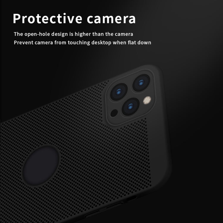 For iPhone 12 Pro MOFi Honeycomb Texture Breathable PC Shockproof Protective Back Cover Case(Rose Gold) - iPhone 12 / 12 Pro Cases by MOFI | Online Shopping South Africa | PMC TechLife