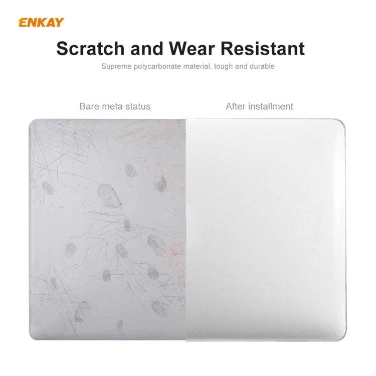 ENKAY 3 in 1 Crystal Laptop Protective Case + US Version TPU Keyboard Film + Anti-dust Plugs Set for MacBook Pro 13.3 inch A1708 (without Touch Bar)(Grey) - MacBook Pro Cases by ENKAY | Online Shopping South Africa | PMC Jewellery | Buy Now Pay Later Mobicred