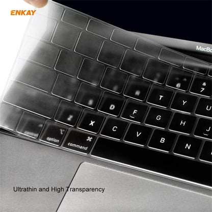 ENKAY 3 in 1 Crystal Laptop Protective Case + US Version TPU Keyboard Film + Anti-dust Plugs Set for MacBook Pro 13.3 inch A1706 / A1989 / A2159 (with Touch Bar)(Orange) - MacBook Pro Cases by ENKAY | Online Shopping South Africa | PMC Jewellery | Buy Now Pay Later Mobicred