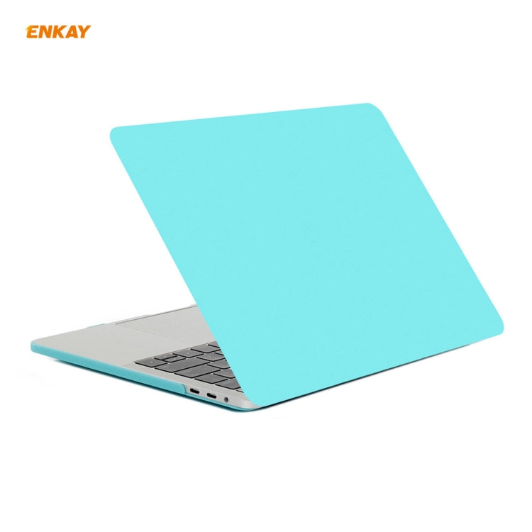 ENKAY 3 in 1 Matte Laptop Protective Case + US Version TPU Keyboard Film + Anti-dust Plugs Set for MacBook Pro 15.4 inch A1707 & A1990 (with Touch Bar)(Dark Blue) - MacBook Pro Cases by ENKAY | Online Shopping South Africa | PMC Jewellery | Buy Now Pay Later Mobicred