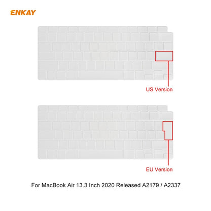 ENKAY 3 in 1 Matte Laptop Protective Case + US Version TPU Keyboard Film + Anti-dust Plugs Set for MacBook Air 13.3 inch A2179 & A2337 (2020)(Orange) - MacBook Air Cases by ENKAY | Online Shopping South Africa | PMC Jewellery | Buy Now Pay Later Mobicred