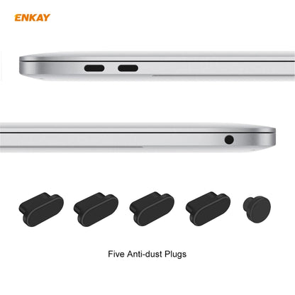 ENKAY 3 in 1 Crystal Laptop Protective Case + US Version TPU Keyboard Film + Anti-dust Plugs Set for MacBook Pro 13.3 inch A2251 & A2289 & A2338 (with Touch Bar)(Black) - MacBook Pro Cases by ENKAY | Online Shopping South Africa | PMC Jewellery | Buy Now Pay Later Mobicred