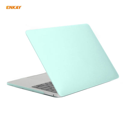 ENKAY 3 in 1 Matte Laptop Protective Case + EU Version TPU Keyboard Film + Anti-dust Plugs Set for MacBook Pro 13.3 inch A2251 & A2289 & A2338 (with Touch Bar)(Green) - MacBook Pro Cases by ENKAY | Online Shopping South Africa | PMC Jewellery | Buy Now Pay Later Mobicred