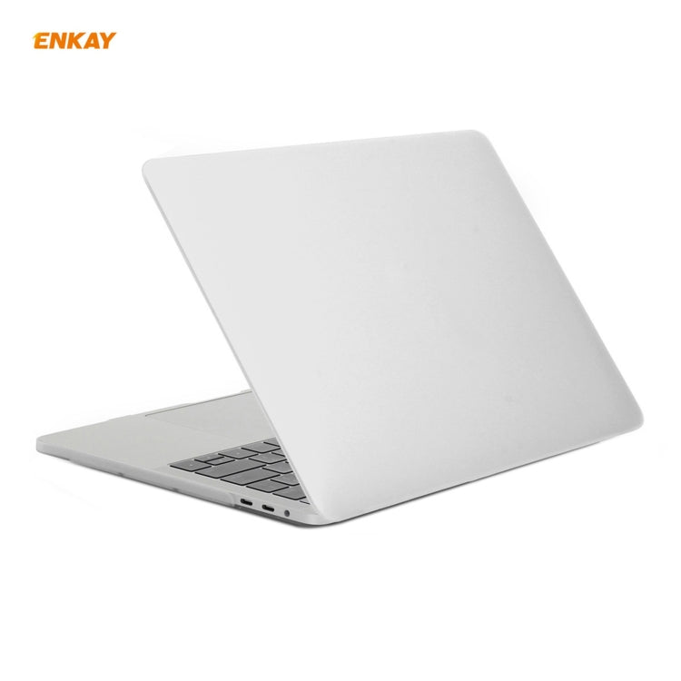 ENKAY 3 in 1 Matte Laptop Protective Case + EU Version TPU Keyboard Film + Anti-dust Plugs Set for MacBook Pro 16 inch A2141 (with Touch Bar)(White) - MacBook Pro Cases by ENKAY | Online Shopping South Africa | PMC Jewellery | Buy Now Pay Later Mobicred