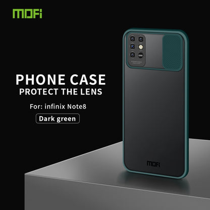 For INFINIX Note8 MOFI Xing Dun Series PC + TPU Anti-peep Waterproof And Anti-drop All-inclusive Protective Shell, Translucent Frosted(Green) - Infinix Cases by MOFI | Online Shopping South Africa | PMC Jewellery