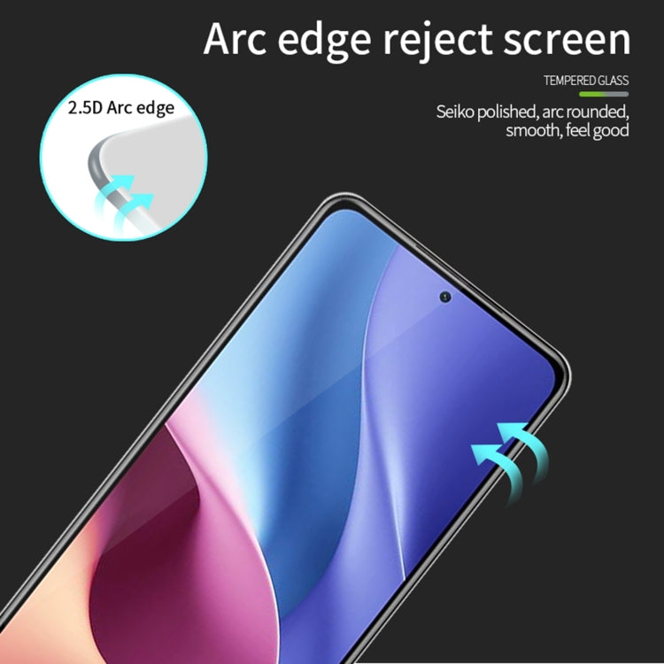 For Xiaomi Redmi K40 / K40 Pro MOFI 9H 2.5D Full Screen Tempered Glass Film(Black) -  by MOFI | Online Shopping South Africa | PMC Jewellery