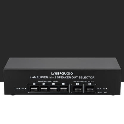 B042 4-in 2-out Power Amplifier Sound Switcher Loudspeaker Switch Distributor, 300W Per Channel Lossless Sound Quality -  by PMC Jewellery | Online Shopping South Africa | PMC Jewellery | Buy Now Pay Later Mobicred