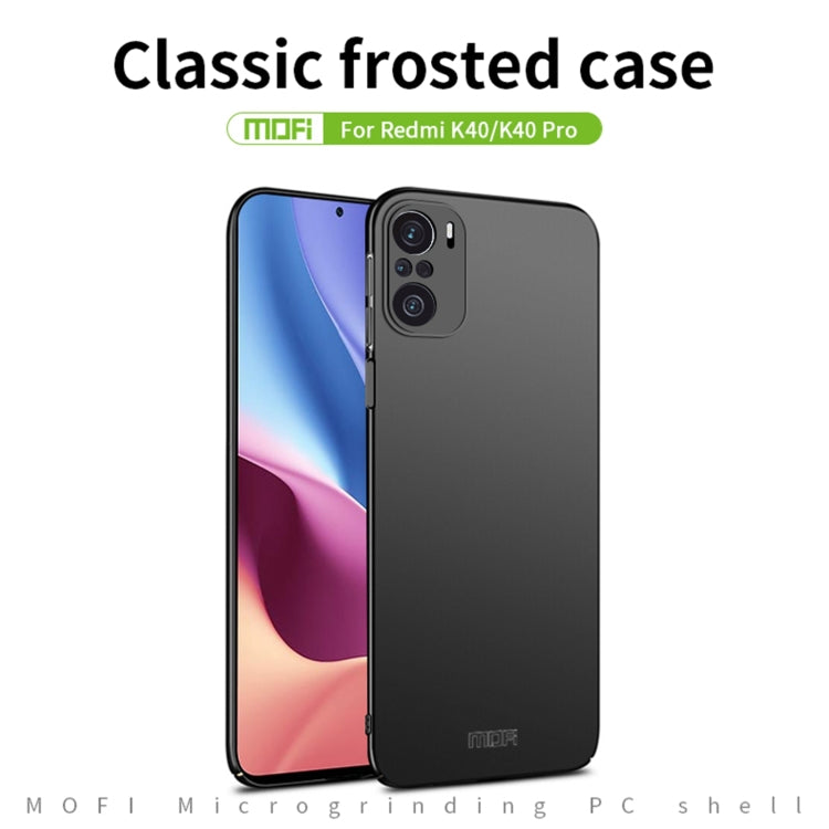 For Xiaomi Redmi K40 / K40 Pro MOFI Frosted PC Ultra-thin Hard Case(Blue) - Xiaomi Cases by MOFI | Online Shopping South Africa | PMC Jewellery