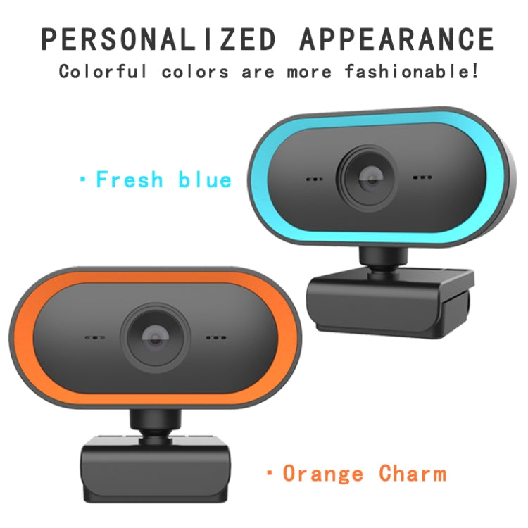 C11 2K Picture Quality HD Without Distortion 360 Degrees Rotate Built-in Microphone Sound Clear Webcams with Tripod(Orange) - HD Camera by PMC Jewellery | Online Shopping South Africa | PMC Jewellery | Buy Now Pay Later Mobicred