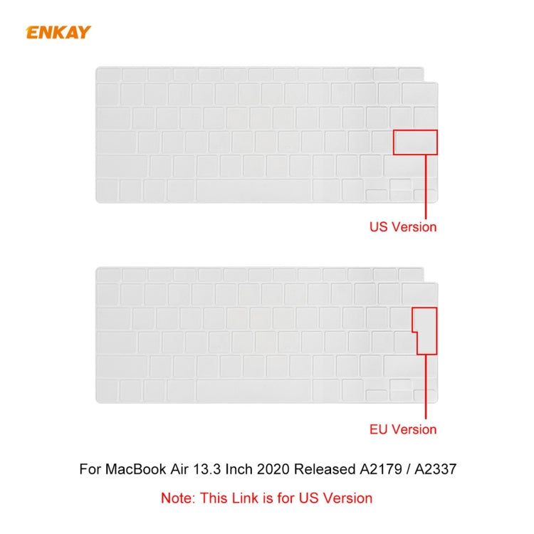 ENKAY Soft TPU Keyboard Protector Film for MacBook Air 13.3 inch A2179 (2020) / A2337 (2020), Version:US Version - Keyboard Protector by ENKAY | Online Shopping South Africa | PMC Jewellery | Buy Now Pay Later Mobicred