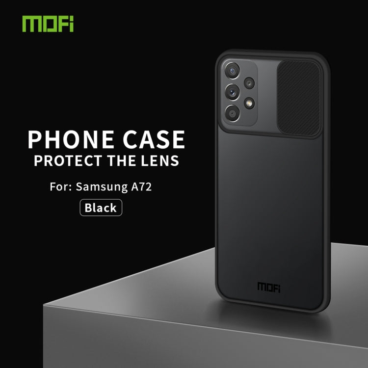 For Samsung Galaxy A72 5G / 4G MOFI Xing Dun Series Translucent Frosted PC + TPU Privacy Anti-glare Shockproof All-inclusive Protective Case(Black) - Galaxy Phone Cases by MOFI | Online Shopping South Africa | PMC Jewellery